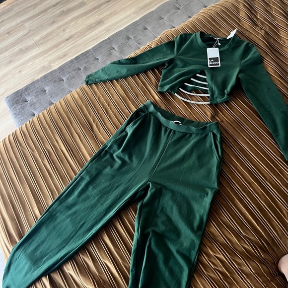 New Sexy Green Outfit , LA Bijou 2 Piece Set, Small - Picture 1 of 6